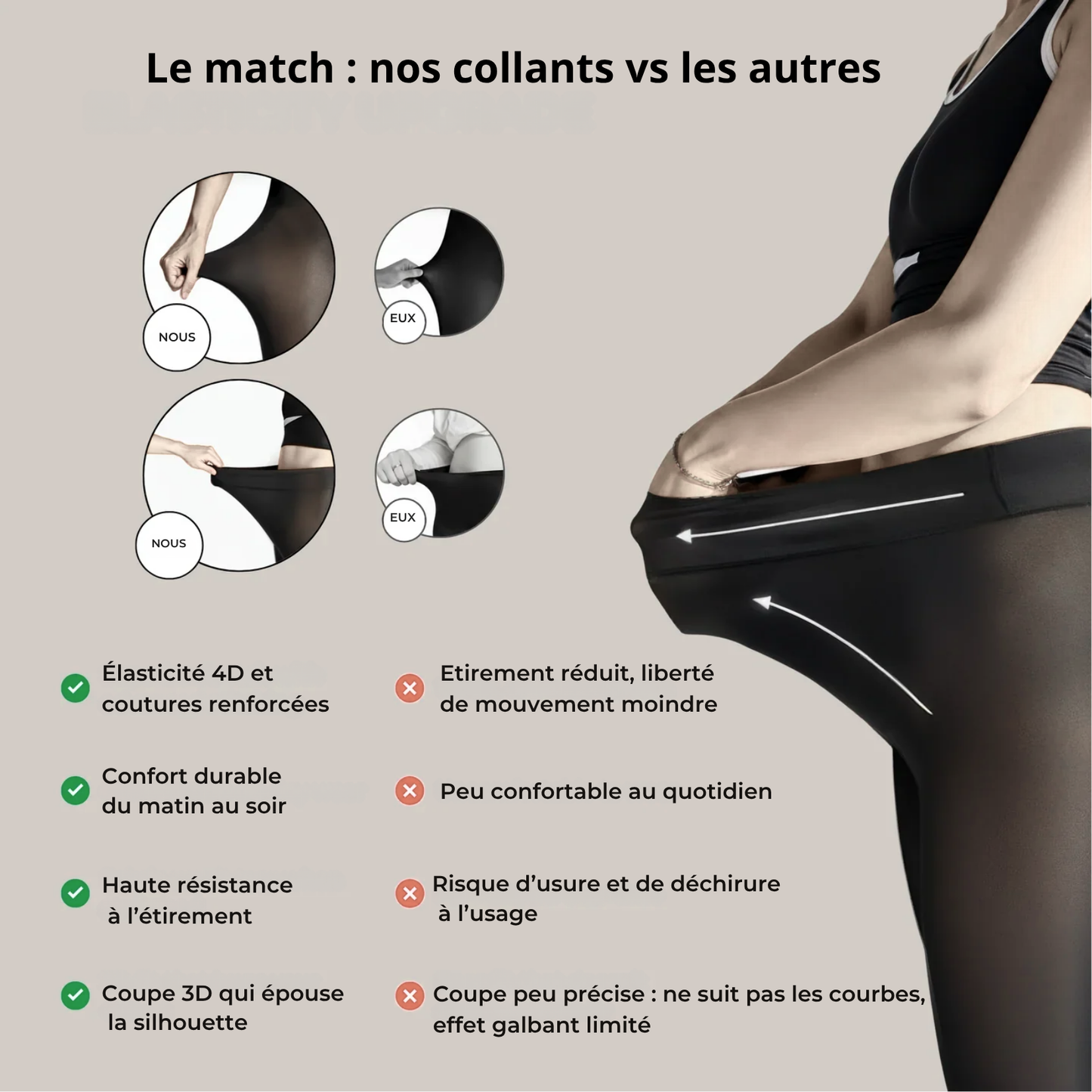 Collant polaire sculptant